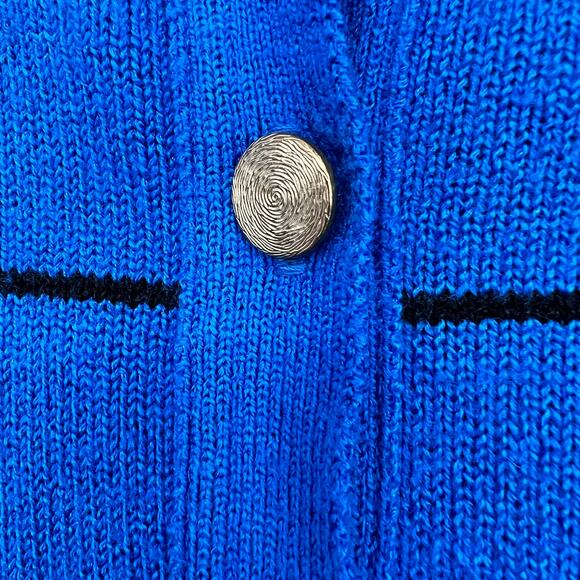 Vintage Vivanti Button Cardigan Sweater Plus Sz 14 Colorful Stripe Crewneck USA - Picture 5 of 11